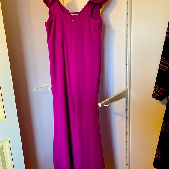 ABS Collection Magenta Maxi Dress Size 16 - Picture 3 of 6